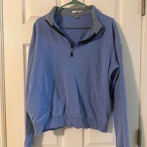 Peter Millar Blue Quarter-Zip Sweater